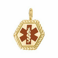 14K Yellow Medical ID Pendant